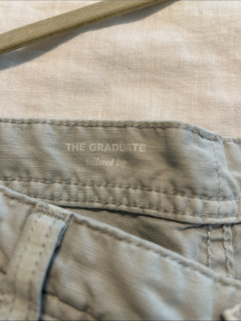 Ag Adriano Goldschmied Pale Gray Straight Chinos - Picture 5 of 5